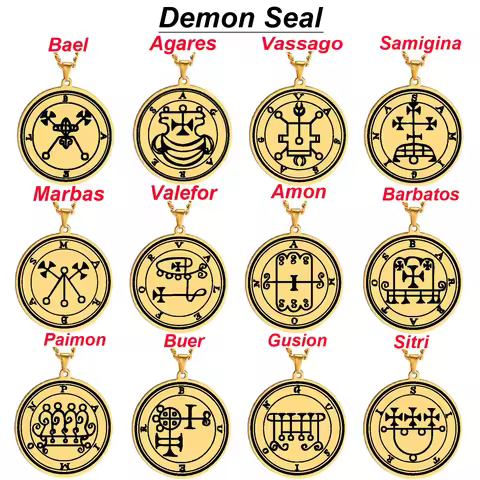 Asmoday Sigil Demon Origins Seal Lesser Stainless Steel Pendant Necklace
