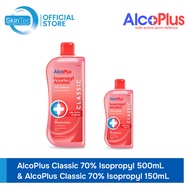 AlcoPlus Classic Isopropyl 70% Alcohol 500ml + 150ml AlcoPlus Classic Isopropyl