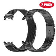 2pcs สายสำหรับ Xiaomi Smart Band 9 อุปกรณ์เสริมสายรัดข้อมือโลหะ mi band 9 สายนาฬิกาสมาร์ทวอท์ช miban