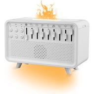 White Noise Sleep Sound Machine with 8 Nature Sounds, 3-Color Night Light, BT Speaker, 150ML Flame A