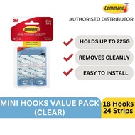 3M Command Clear Mini Hooks Value Pack - 17006CLR-VP