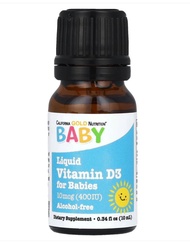 [ วิตามินดี 3 แบบน้ำ ] California Gold Nutrition Baby Vitamin D3 Drops 400 IU (10 ml)