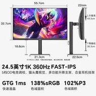 電腦螢幕SANC24.5英寸顯示器超頻380hz高刷電競IPS屏高清升降旋轉支架G42