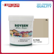 ❒BOYSEN PERMACOAT LATEX PAINT COLOR SERIES WET SAND B-7526 - 4L