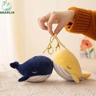 SHANLIN Plush Whale Keychain, Collection PP Cotton Animal Whale Small Pendant, Cute Ins Simulation F