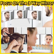[Focus On The 3 Way Mirror]3 Way Mirror Slim Profile - Matte Finish & Space-Saving Mount (SG Best Pr