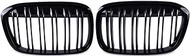 Grille for BMW X1 F48 F49 2016-2019, 1 Pair Gloss Black Double Slat Grills Car Front Hood Kidney Bumper Grill