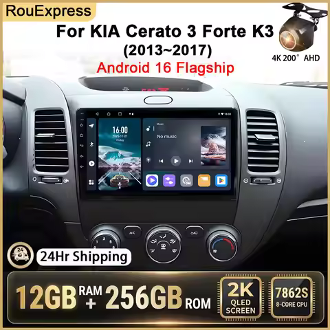 Android Wireless CarPlay Auto Car Radio For KIA K3 CERATO FORTE 3 YD 2013 - 2017 Multimedia Player S
