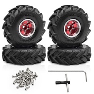 1.0-inch Wheel Hub Tire Truck Climbing Tire Skin for 1/18 TRX4M SCX24 FMS Ascent-18 RC Car Metal Upg