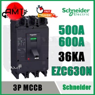 SCHNEIDER EZC630N 3P MCCB 36KA 500A 600A
