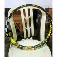 in stock HITAM Sticker Lis Rims zian Black Wheel Stickers rossi Rims Variations