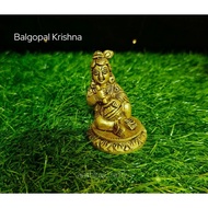 Balgopal Krishna statue Brass Antique Finish Baby Krishna with pot Brass Sculpture