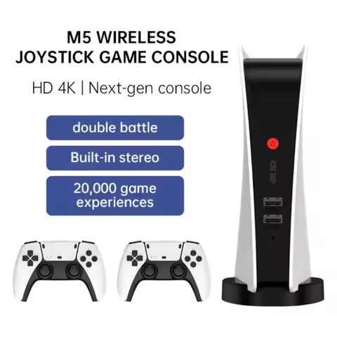 M5 game console with audio mini TV HD output retro classic video game console double joystick ps5 ha