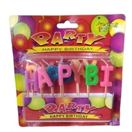 LILIN Birthday candles one set with happy birthday writing