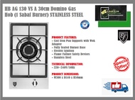 EF HB AG 130 VS A Stainless Steel 30cm Domino  GAS HOB | FREE SHIPPING AND FAST DELIVERY