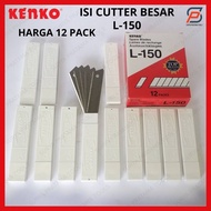 Ready ISI CUTTER BESAR KENKO L150 12 PACKS / REFILL MATA PISAU CUTTER