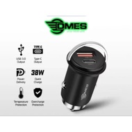 Dmes DCC2 Car Charger 30W PD+QC 3.0 Fast Charging