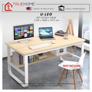 [True Home] U-LEG 4FT Study Desk | Office Writing Table | Laptop Gaming Table | Meja Tulis Belajar (