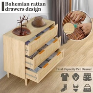 Factory Wholesale European American Cross-Border Drawer Cabinet Rattan Weaving Foreign Trade Drawer 