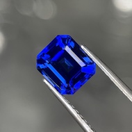 3.1 Ctw Lab Grown Royal Blue Sapphire (Czochralski) Emerald Cut 8.2 x 7.3 (mm)