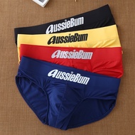 Big Logo Aussie Bum Men Quality Plain Briefs Man Low Waist Underwear
