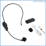 WU Small UHF Wireless Microphone Head-Wear Mic Voice Amplifier for Karaoke System