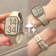Silm Silicone Strap For Apple Watch Band 49mm 41mm 45mm 44mm 40mm 42mm 38mm 44mm watchband Breathabl