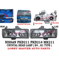 J111S01 H4 TYPE CRYSTALL HEAD LAMP NISSAN UD PKD211,LKA211,MK211,PKD214 LORRY TRUCK AKSESORI