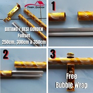 Special Fullset Curtain Rods 2,5 Meters to 3.5 Meters Iron Curtains 250cm 300cm and 350cm Curtain Po