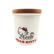 Skater Hello Kitty 琺瑯保鮮盒  保鮮盒 750ml*1+木頭蓋*1  1組