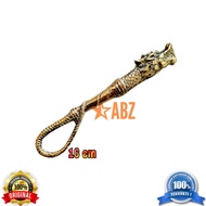 Barang antik cambuk cemeti kepala naga bahan kiningan 16 cm Accesoris TOKO MUMTAZAH