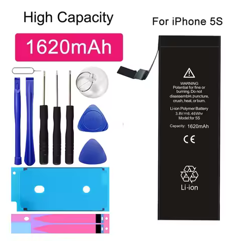 High Capacity Battery For IPhone 5S 5GS IPhone5S IPhone5GS 1700mAh Phone Replacement Bateria + Free 