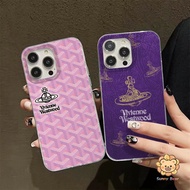 iPhone 16 Pro Max Vivienne Westwood Collaboration with Goyard Luxury Laser Gradient Silver Phone Cas