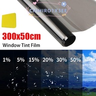 CHIHIRO1X3EE 1Roll 50x3m Window Tint Film, Sun Shade Heat UV Block Car Foils, Durable VLT 1%-50% Scr