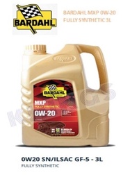 [KINGS] [FULLY SYNTHETIC] [BARDAHL] - ENGINE OIL - MXP - 0W20  - 3L/4L