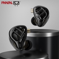 FAAEAL KZ ZAR Earphone HiFi Hybrid Driver In-ear Monitor 1DD+7BA Earphone 2Pin Wired Headphone Music
