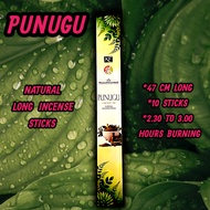 PUNUGU NATURAL LONG INCENSE STICK ( 10 Sticks / 47 Cm Long / Burn 2.30 to 3.00 hours )