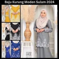Baju Kurung Moden Sulam Exclusive 2024/Baju Kurung Sulam Raya 2024/Baju Kurung Moden Sulam/Baju Kurung Raya 2024