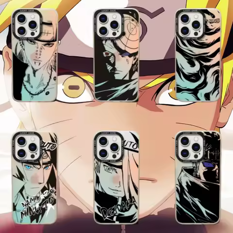 Animation Naruto Kurama Laser Phone Case for Apple iPhone 11 12 13 14 15 16 Pro Max Plus XR Minato O