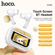 HOCO EW88 Wireless ANC Noise Cancelling Bluetooth 5.4 Music Earphones Smart Touch Screen Cute Chargi
