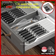 [SG Stock] XL Knife Drawer Storage | Kitchen Knife Block | Cutlery Organiser and Knives Storage Tray