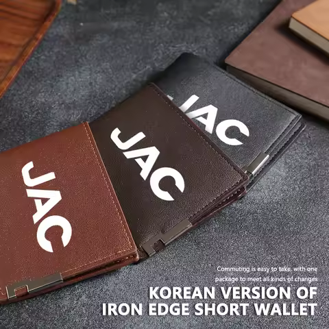 Men Wallets High Quality Brand Card Holder Short Male Purses For JAC J3 J4 J7 JS2 JS3 JS4 KR1 S2 S3 