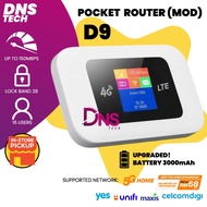 Modified Unlimited 4G D9 Upgraded D6 LTE Pocket WiFi Router Portable WiFi Modem MiFi Router Unlimite