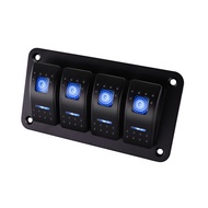{FGJGTHT} 4 Gang Rocker Switch Panel Waterproof LED Backlight On/Off Marine Rocker Switch For Boat R