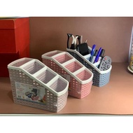 Office 4-compartment Tray/Shelf for Pens, Remotes/Phones