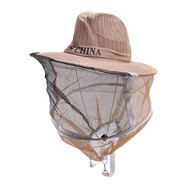(SDRB) 4 Pcs Anti Bee Hat Beehive Beekeeping Cowboy Hat Mosquito Bee Insect Net Veil Head Face Prote