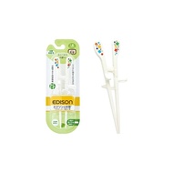 EDISONmama Left-Handed Chopsticks for Kids: Entry to Lower Elementary School, 17.5cm, White
