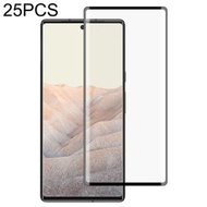 全城熱賣 - 適用於 谷歌 Pixel 6 Pro 25個一賣 邊膠 3D曲面全屏鋼化玻璃膜（黑色）