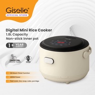 [SIRIM Certified] Giselle 1.8L Digital Multifunction Rice Cooker (400W) Non-Stick Pot, Fast Cooking,
