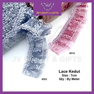 1Meter Renda Gubahan Hantaran | Pleated Lace Dulang Hantaran Meja Raga | Renda Diy Wedding Kahwin De